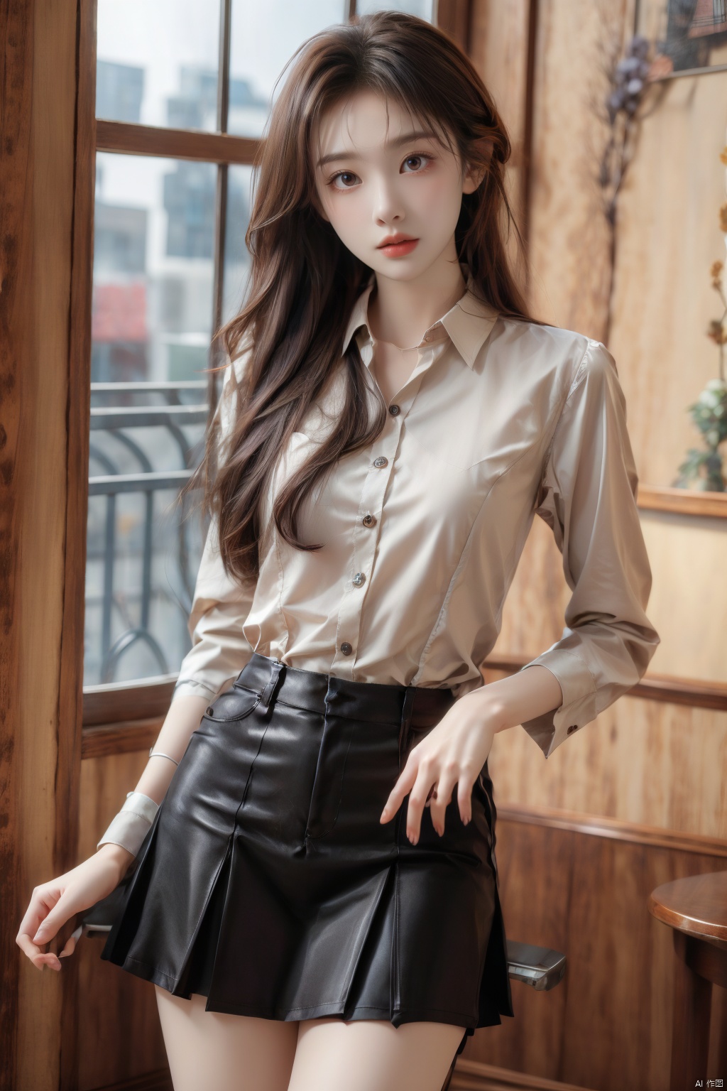  masterpiece,bestquality,realistic,8k,officialart,ultrahighres,school uniforms,1girl, Light master,Xlongni