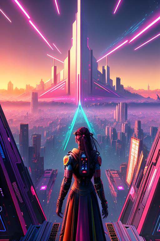 silicon valley virtual reality 1 0 th anniversary,  cyberpunk art by android jones,  cyberpunk art by beeple!!! on Tensor.Art