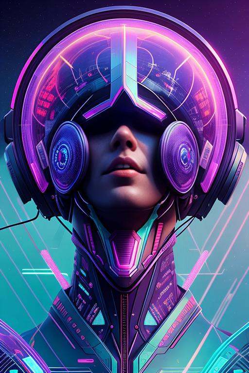 silicon valley virtual reality 1 0 th anniversary,  cyberpunk art by android jones,  cyberpunk art by beeple!!! on Tensor.Art
