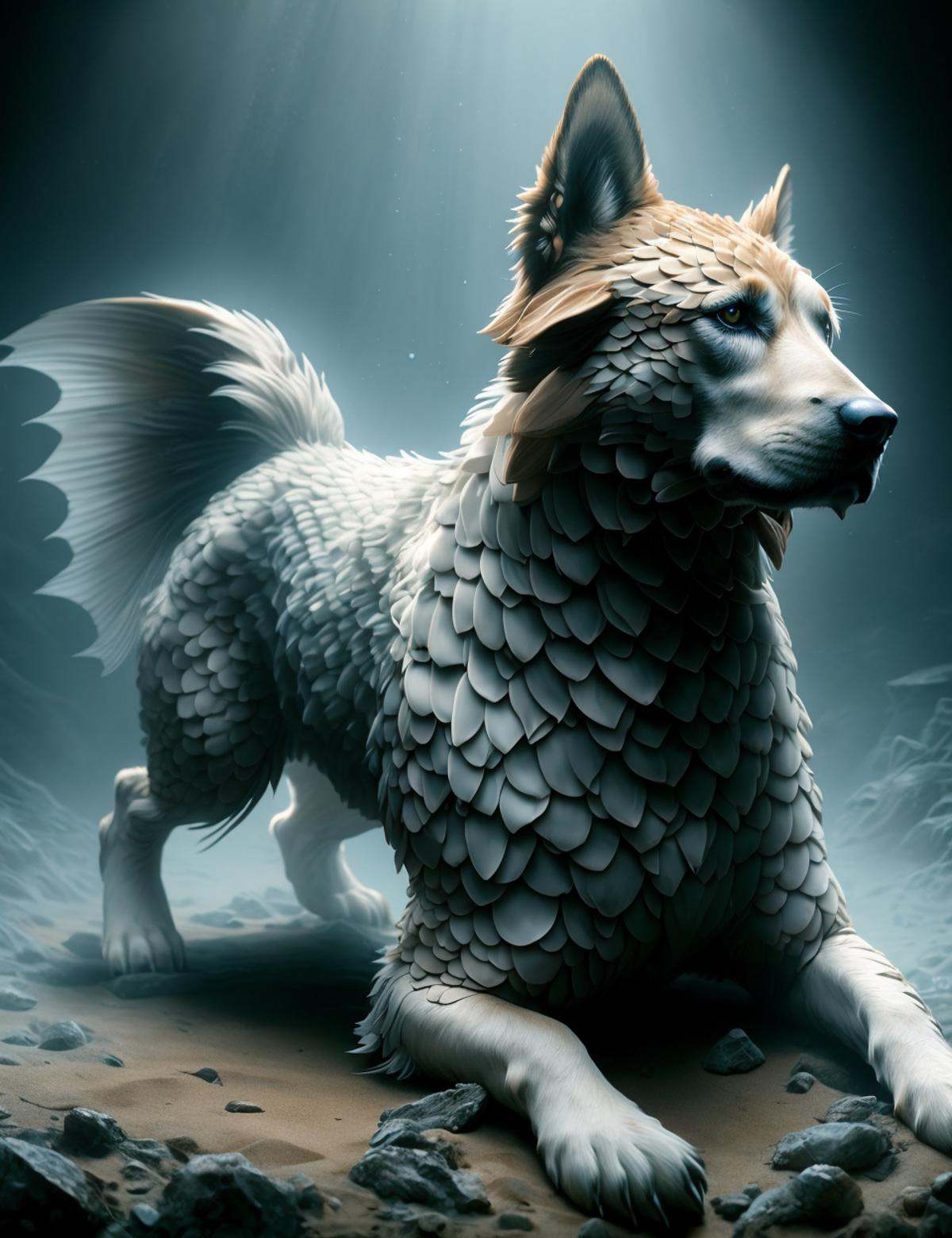 DonMF15hy,  cerberos,  Fearsome multi-headed dog on Tensor.Art