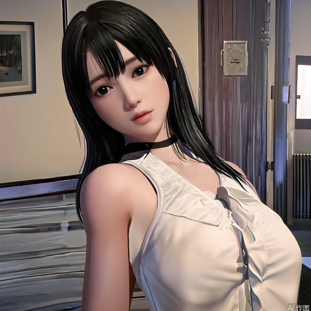 score_9_up,score_8_up,score_7_up, (high definition, Best quality, masterpiece, 4K, excisite skin), 1girl, solo, breasts, looking at viewer, upper_body,