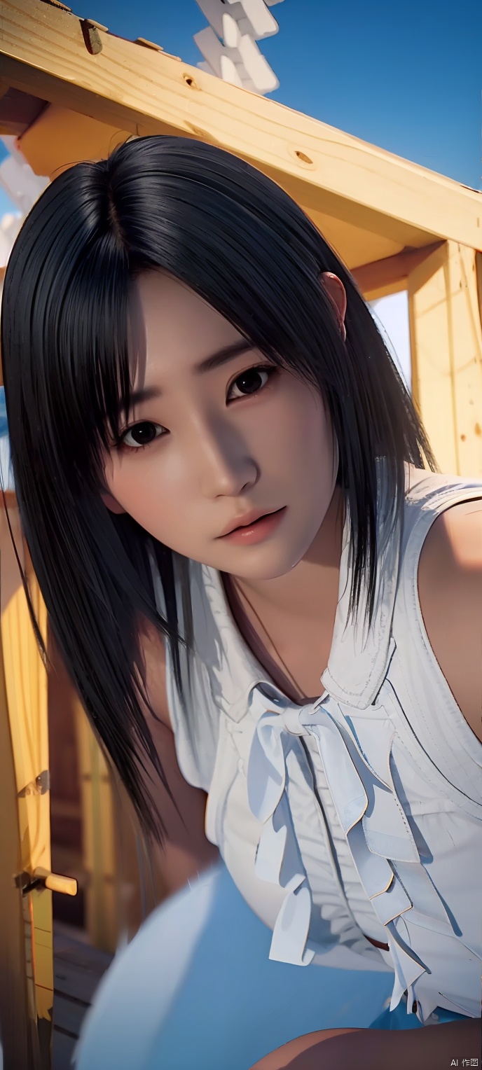 cxshenyu, 1girl, solo, cowboy shot, realistic,masterpiece,best quality,(photorealistic:1.4),(ultra detailed:1.3)