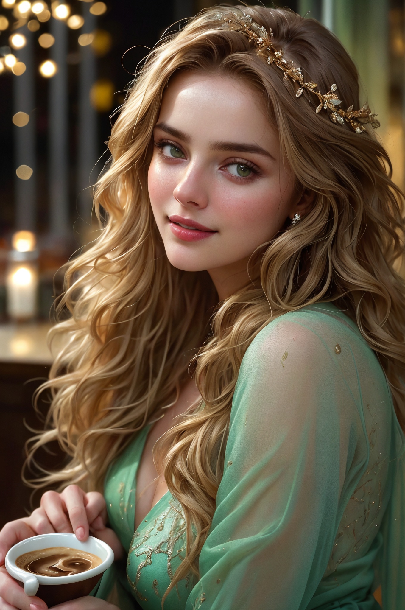 closeup face,  stunningly beautiful (((extremely innocent face ))),  wild hair on Tensor.Art