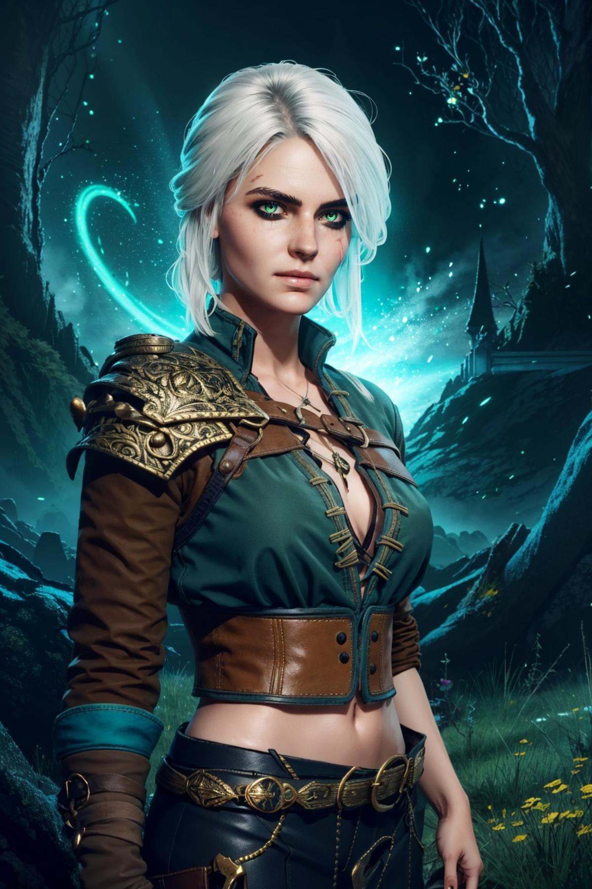 ciriW3_soul3142,  1girl,  green eyes on Tensor.Art