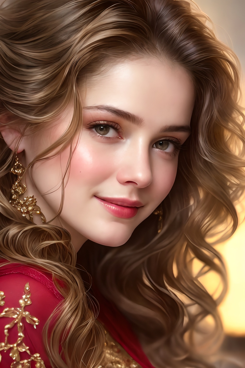 closeup face,  stunningly beautiful (((extremely innocent face ))),  wild hair on Tensor.Art