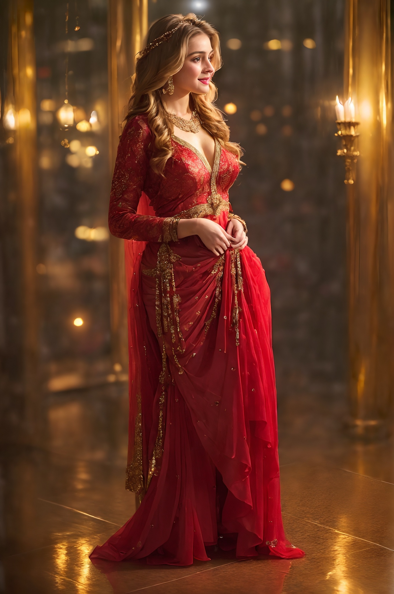 )),  stunningly beautiful "bollywood" (((extremely innocent face ))),  wild hair on Tensor.Art