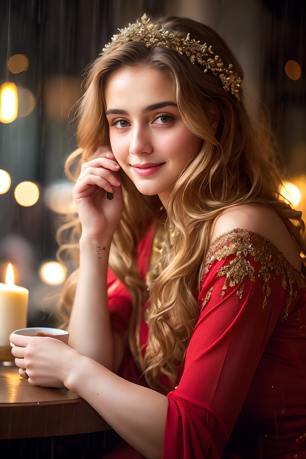 )),  stunningly beautiful "kashmiri" (((extremely innocent face ))),  wild hair on Tensor.Art