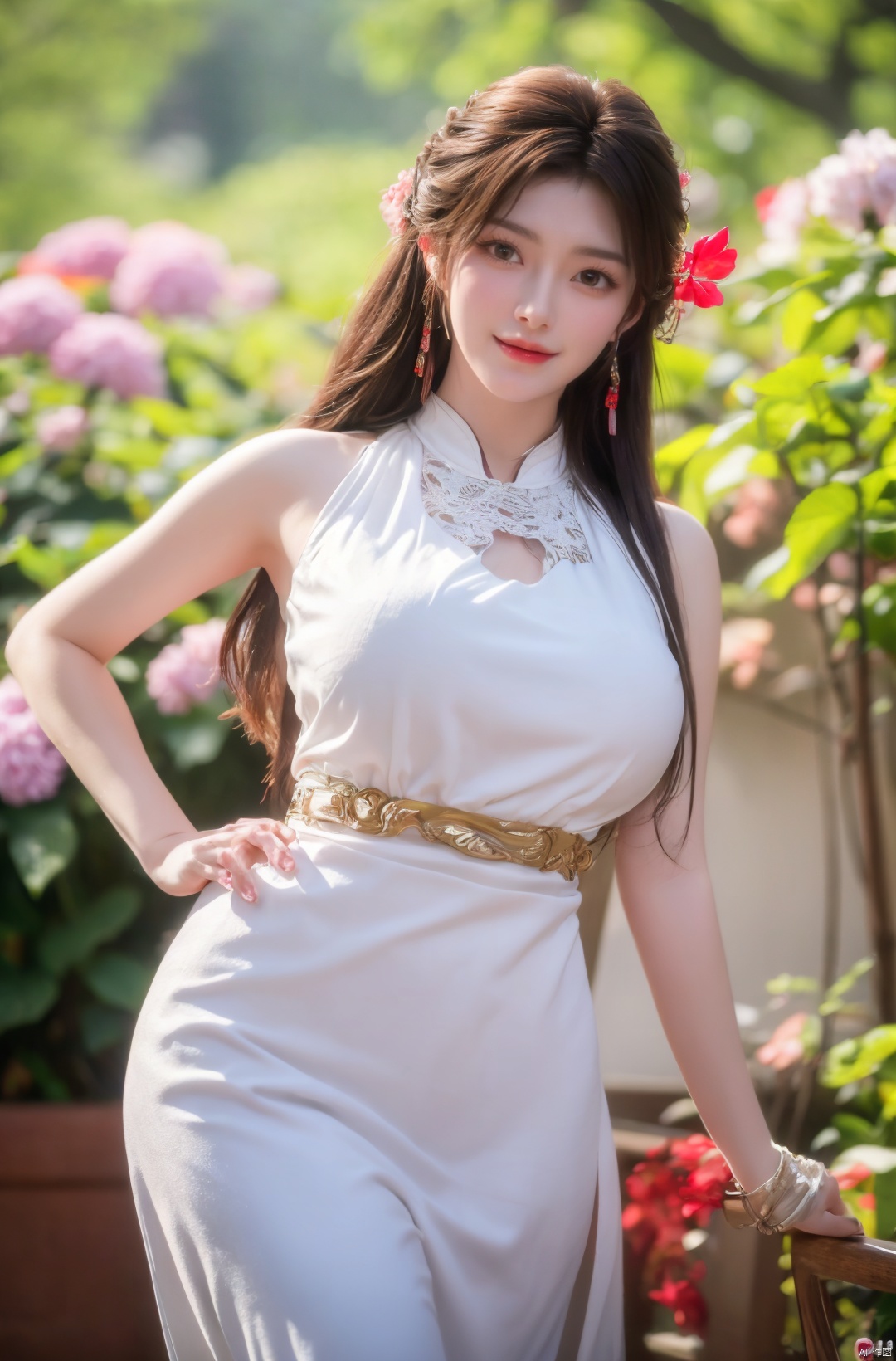  masterpiece,(best quality),cowboy shot,(good structure), dslr quality,depth of field,kind smile,looking_at_viewer,dynamic pose,xhuolinger,(big breasts:1.23),xtianqiong,xyunluo,x-hydrangea, ty-hd,girl