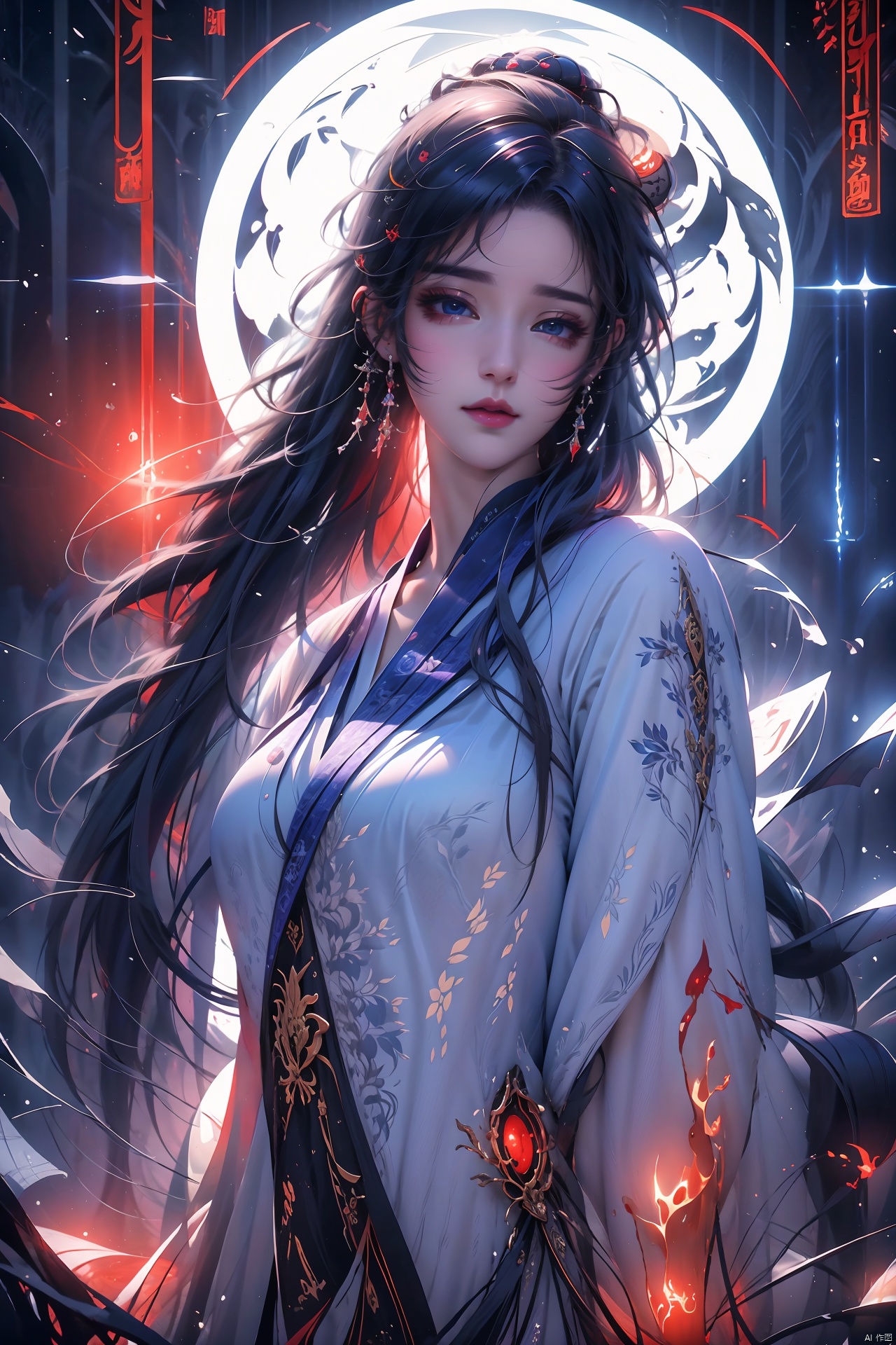  best quality,full body, masterpiece, ultra-high resolution, (photo realistic: 1.4) , surrealism, fantastical verisimilitude, fantastical creation, thriller color scheme, surrealism, abstract, psychedelic, 1 girl, 云霄仙子