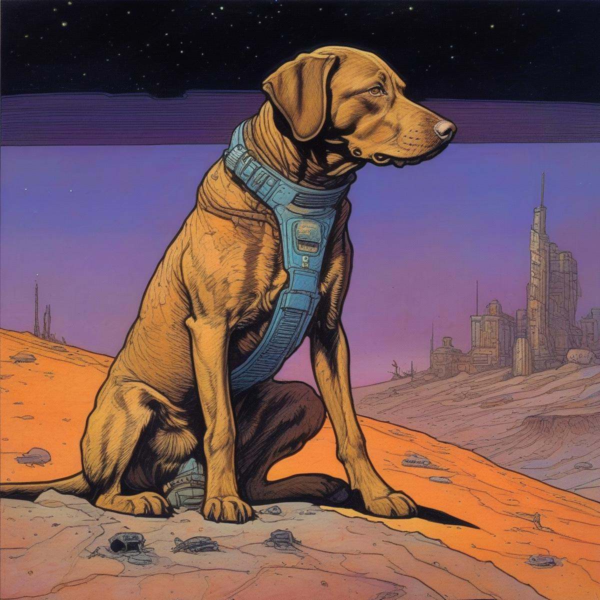 BAStyle,  highest quality,  a painting of a cute dog on Tensor.Art