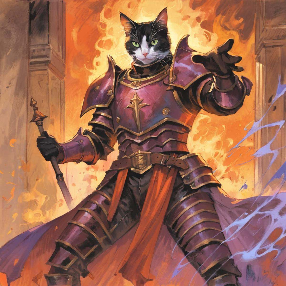 BAStyle,  highest quality,  a painting of a cat on Tensor.Art