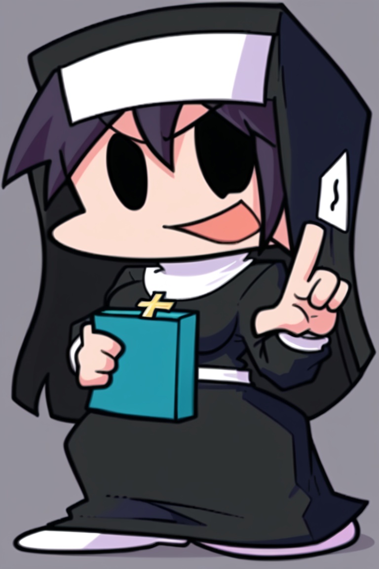 FNF,  1Girl,  nun on Tensor.Art