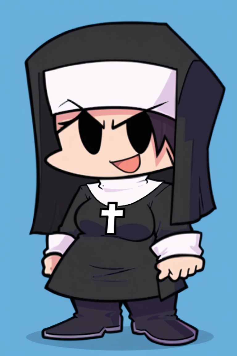 FNF,  1Girl,  nun on Tensor.Art