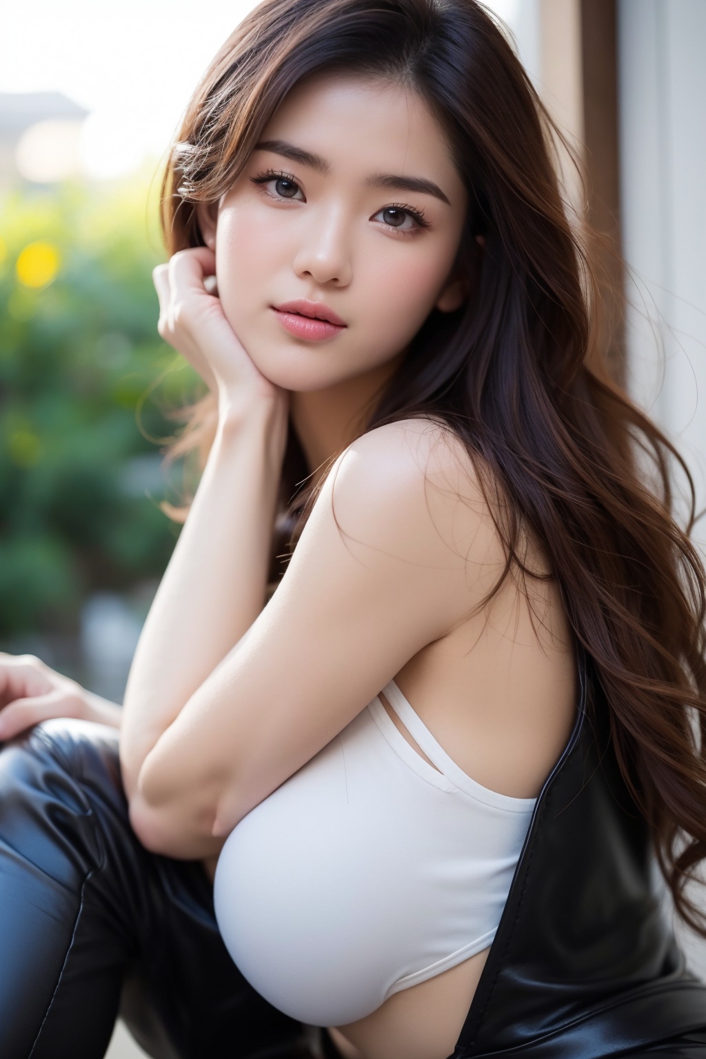 Imagine a breathtaking raw photo image skillfully utilizing the unique characteristics of a single-focus lens to portray t...
