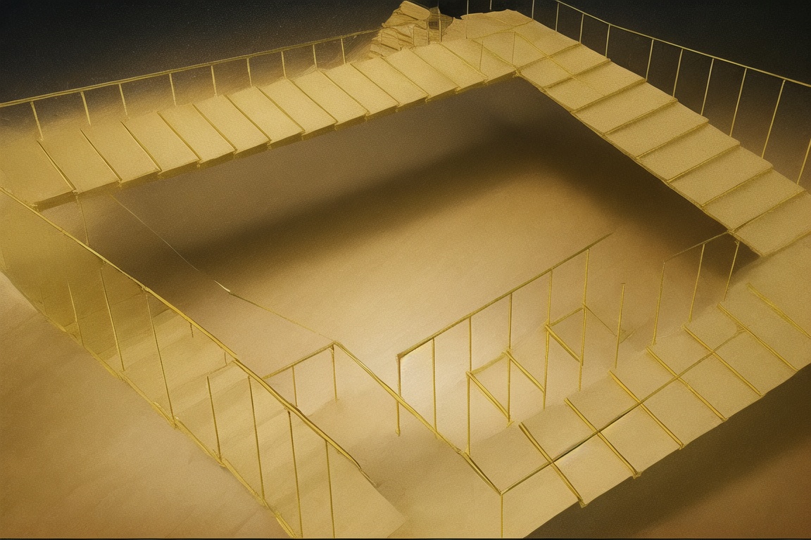 penrose_stairs,  infinite looping stairs,  impossible staircase on Tensor.Art