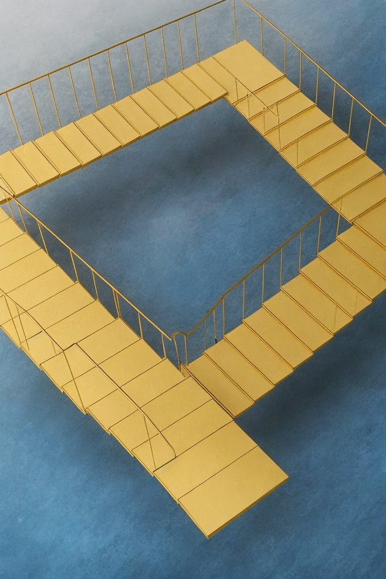penrose_stairs,  infinite looping stairs,  impossible staircase on Tensor.Art