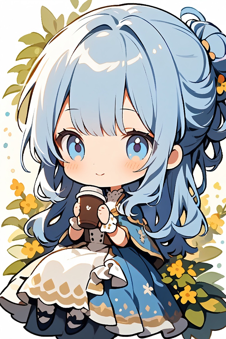 1girl,  light blue hair,  blue eyes on Tensor.Art