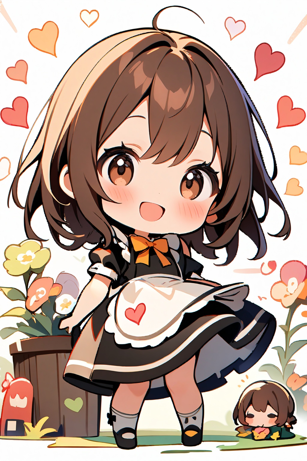 1girl,  cute girl,  chibi character on Tensor.Art