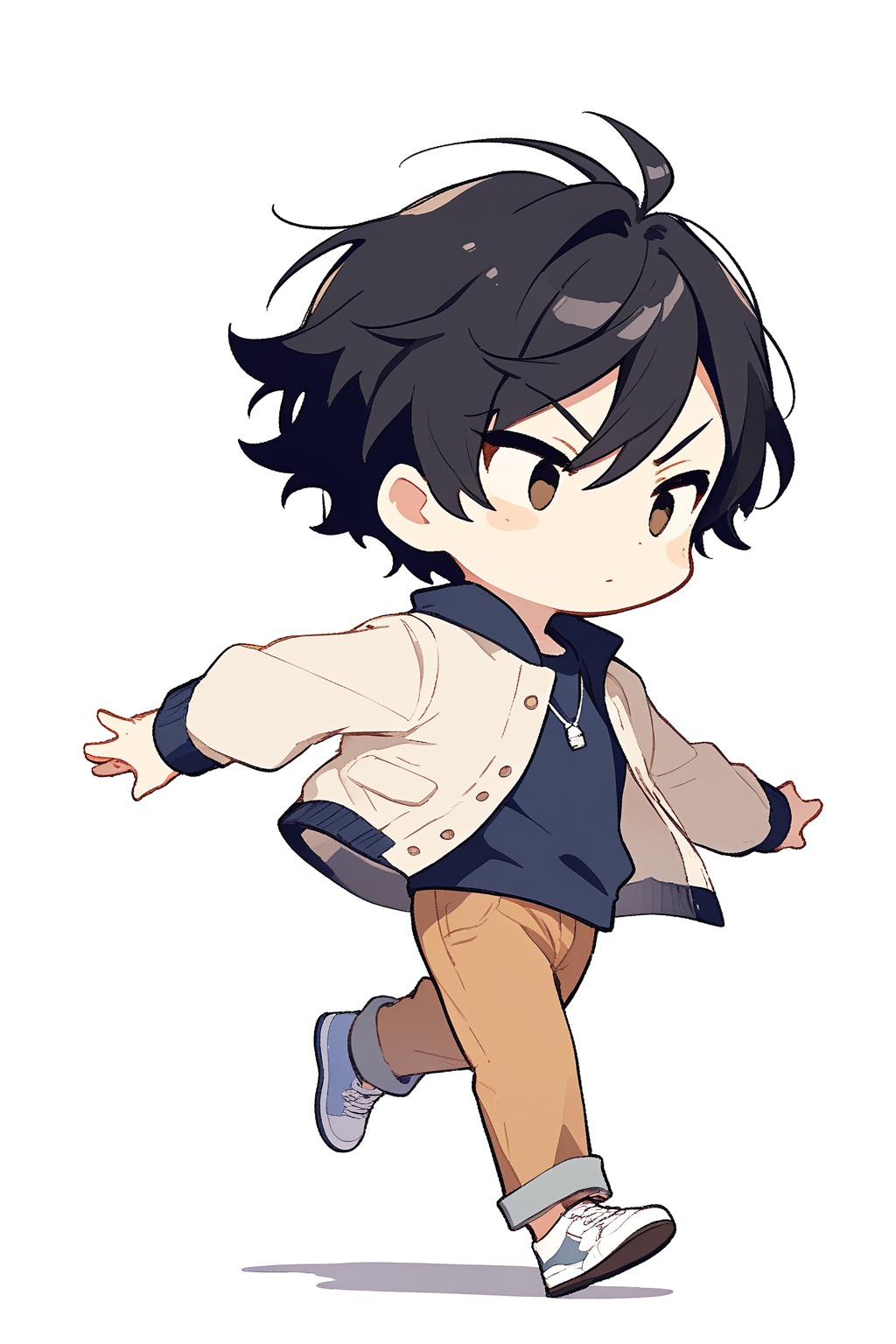 Chibi boy,  White background,  full body image on Tensor.Art