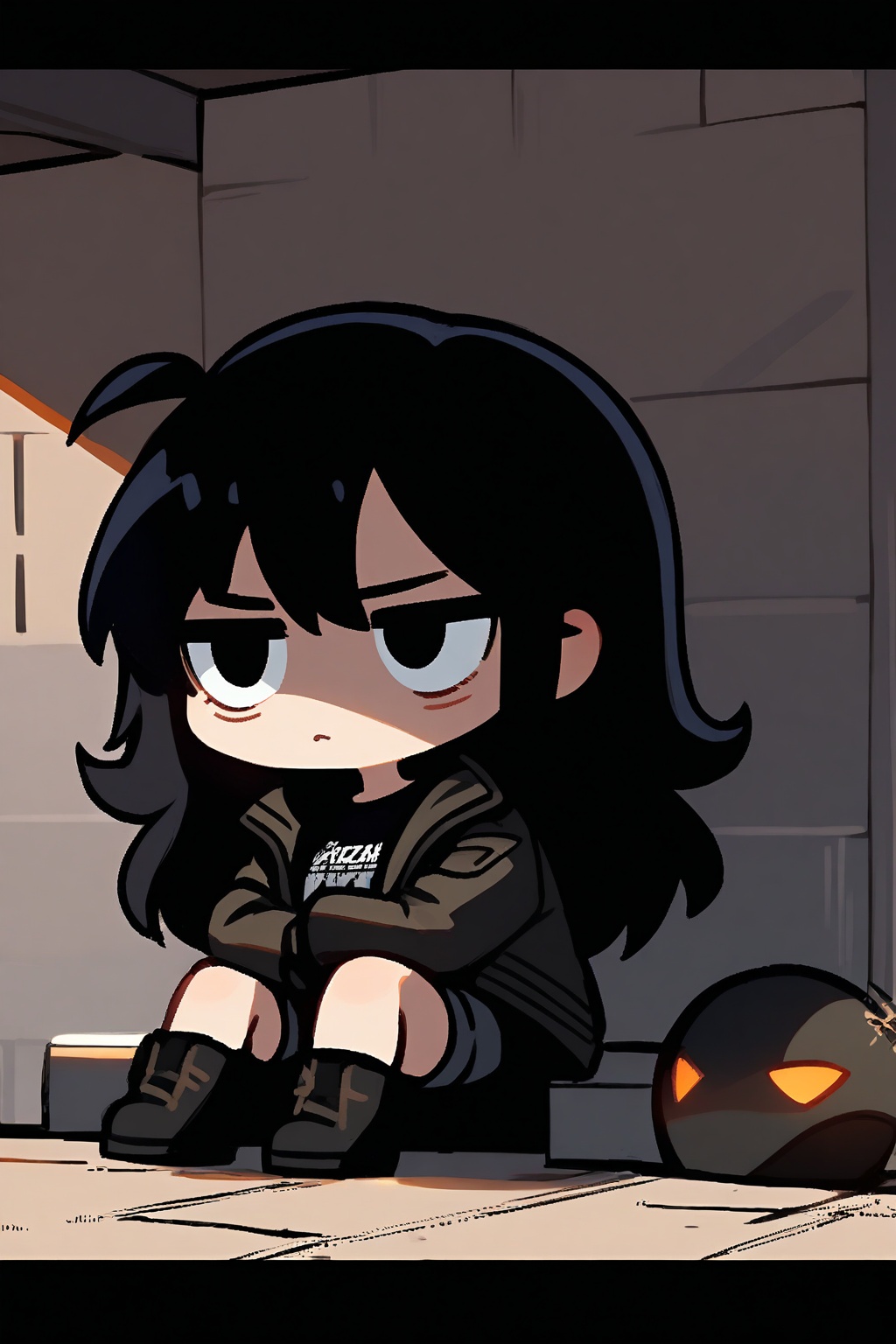 1girl,  black hair,  black eyes on Tensor.Art