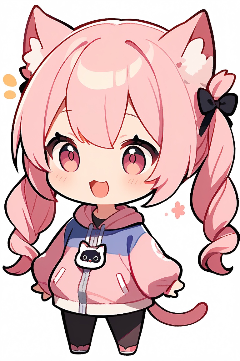 Cute girl,  White background,  full body image on Tensor.Art