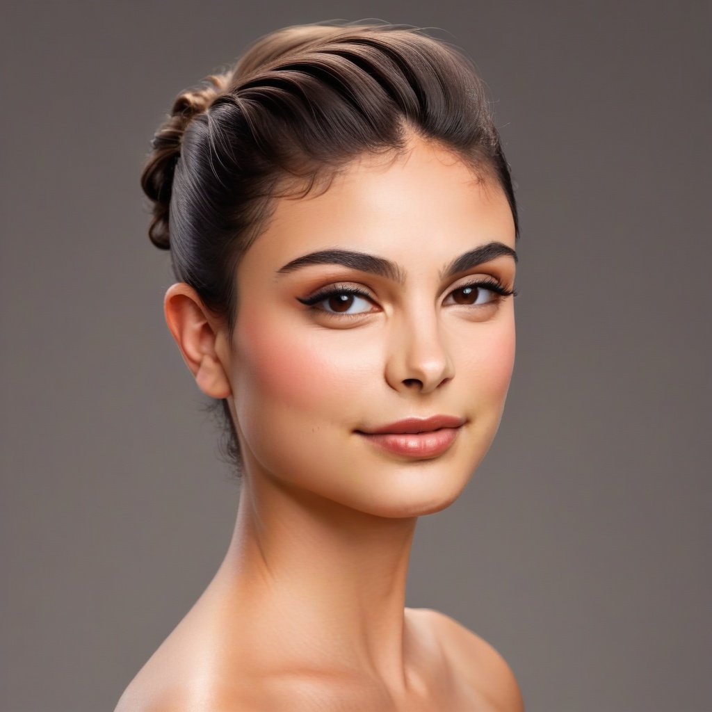 Female high fashion model,  updo hair ,  photorealistic on Tensor.Art