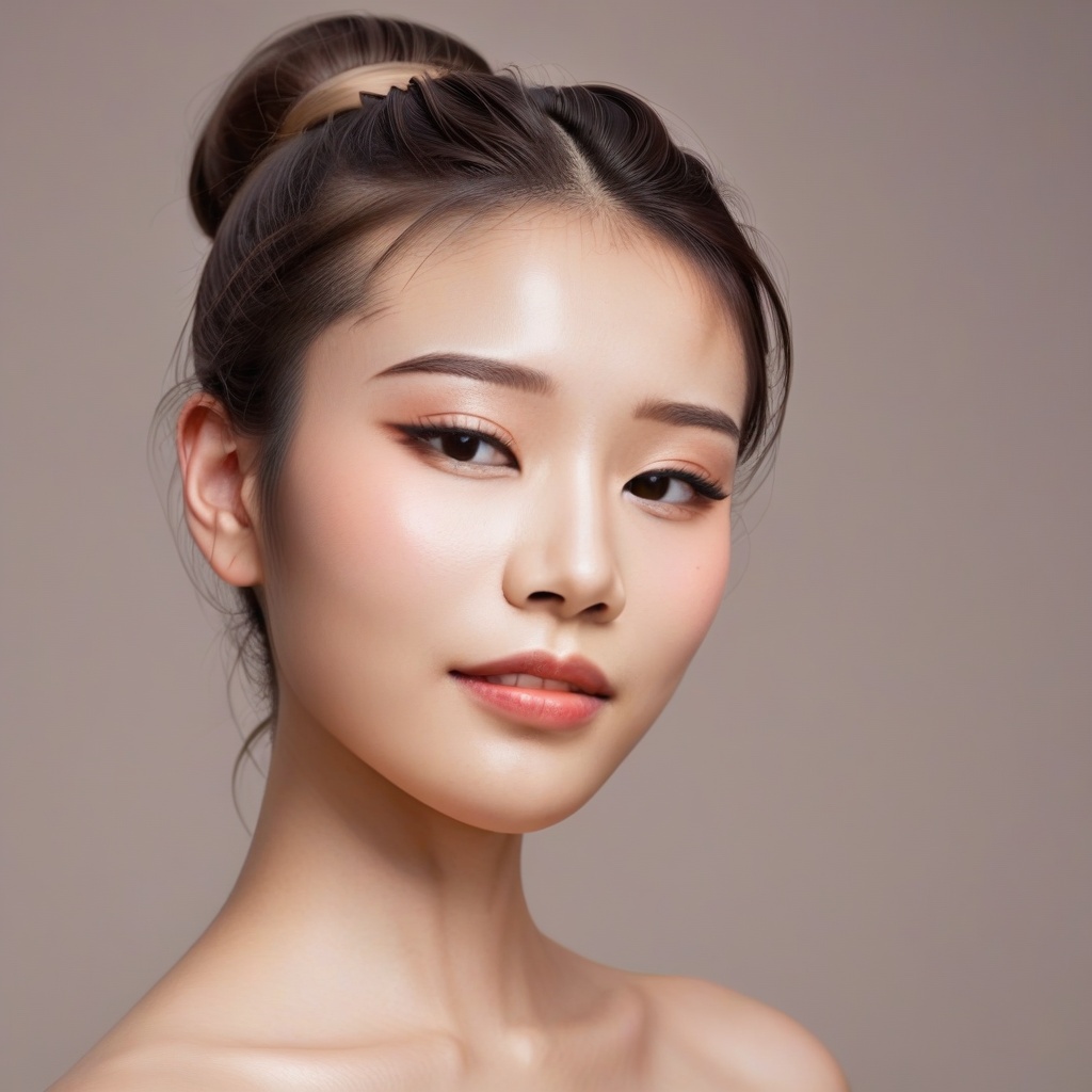Female high fashion model,  updo hair ,  photorealistic on Tensor.Art