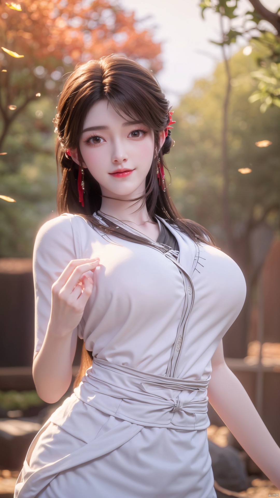  masterpiece,(best quality),cowboy shot,(good structure), dslr quality,depth of field,kind smile,looking_at_viewer,dynamic pose,xhuolinger,(big breasts:1.29),xtianqiong,xyunluo,x-hydrangea, ty-hd,Xhuolinger, 