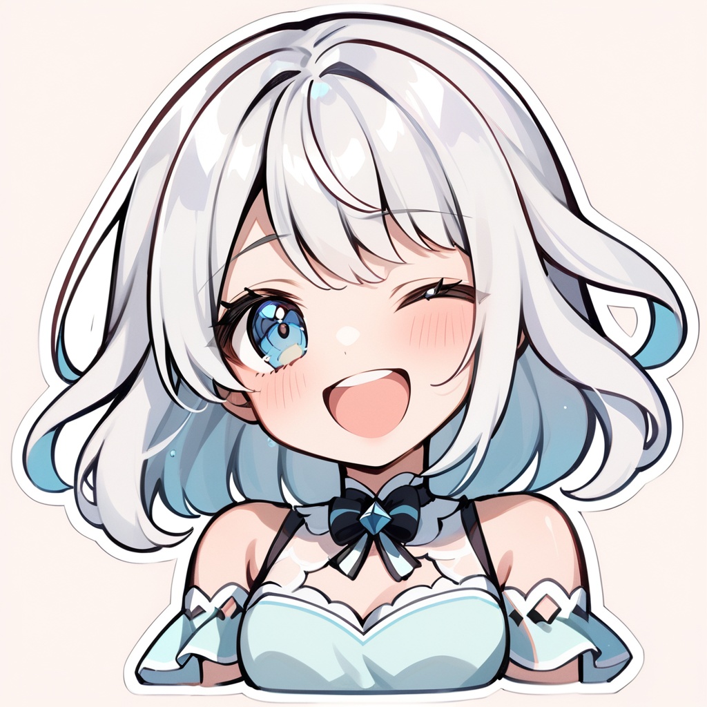 nice colors,  white outline,  yumi chan art style on Tensor.Art