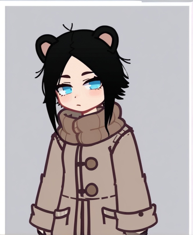 Girl,  Gacha,  Black hair on Tensor.Art