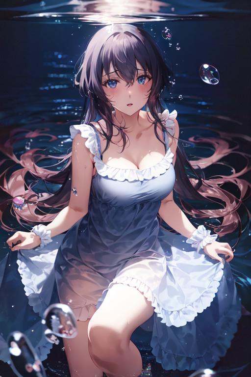 1girl,  air_bubble,  bangs on Tensor.Art