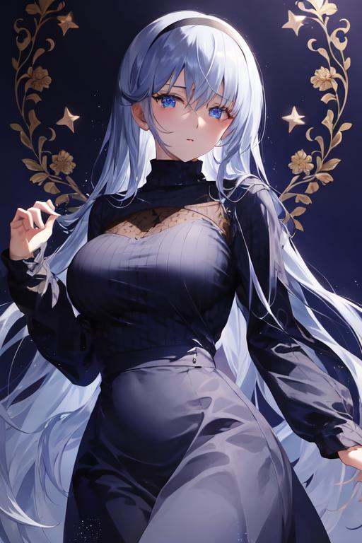 1girl,  bangs,  blue_eyes on Tensor.Art