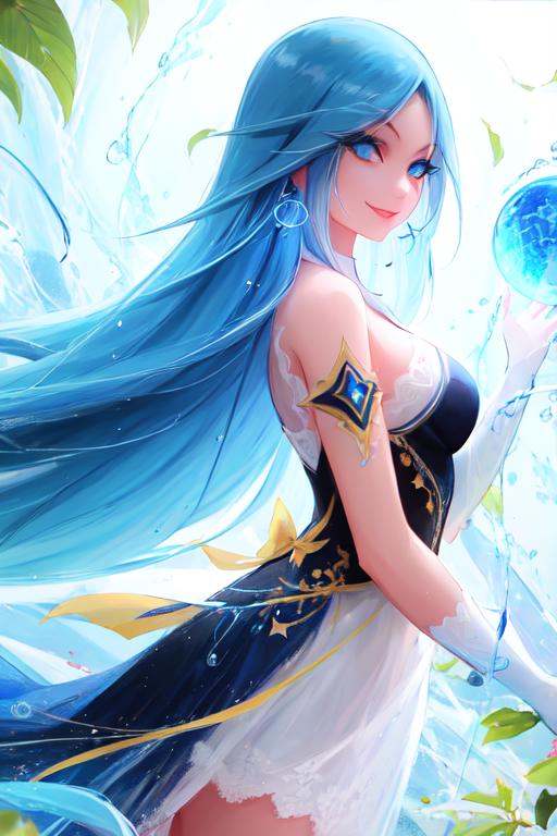 1girl,  blue_eyes,  blue_hair on Tensor.Art