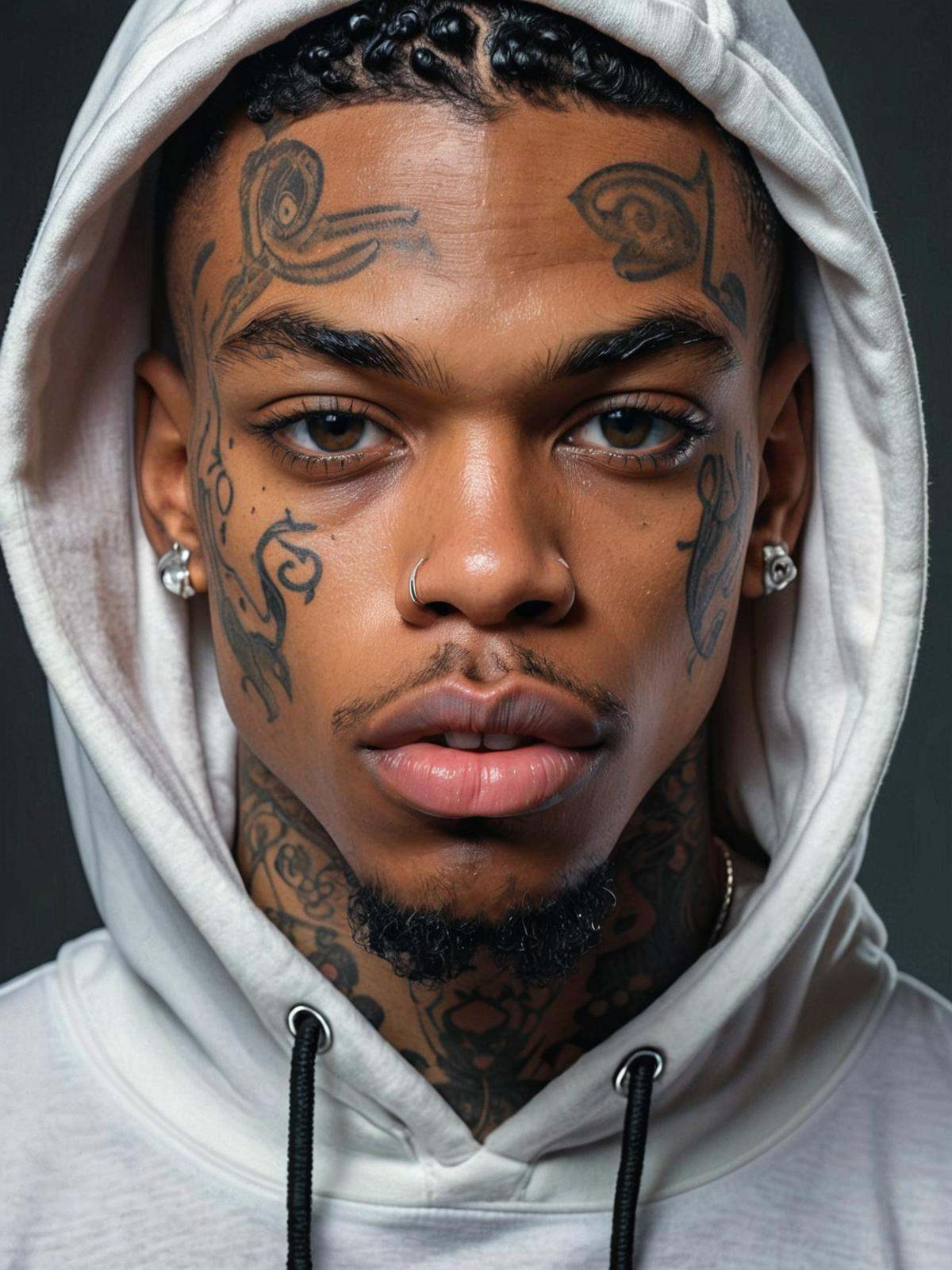 realistic portrait of a hot sexy black twink,  sexy,  erotic on Tensor.Art