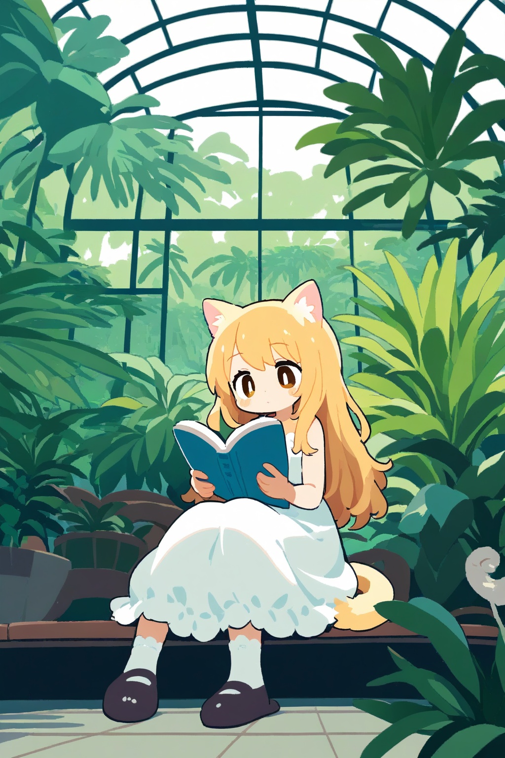 1girl,  cat ear,  tail on Tensor.Art