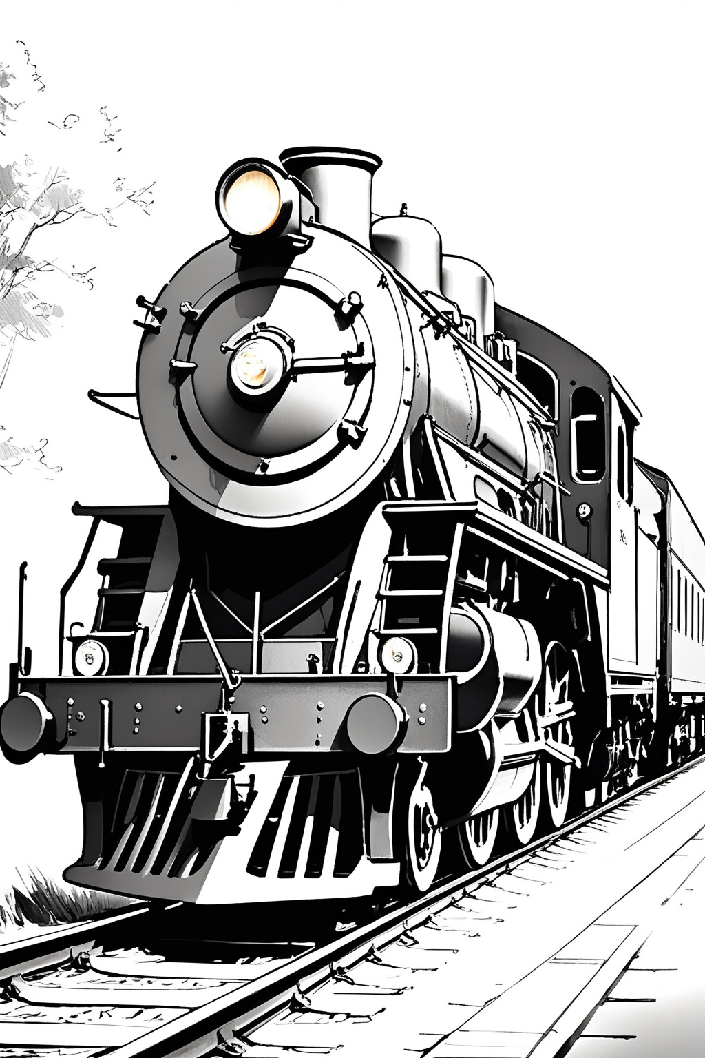 machine,  no humans,  locomotive on Tensor.Art