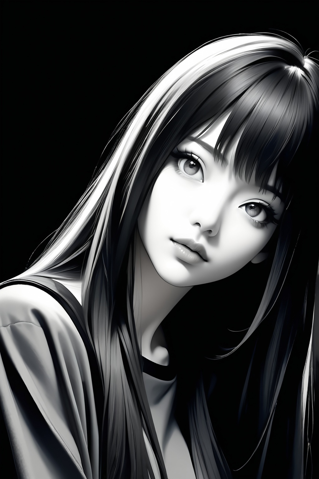 1girl,  solo,  long hair on Tensor.Art