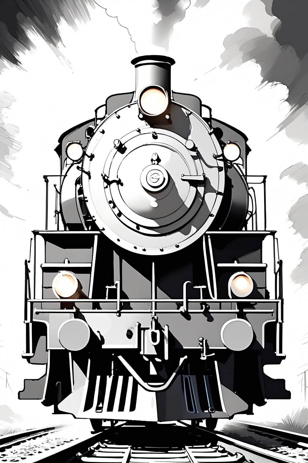 machine,  no humans,  locomotive on Tensor.Art