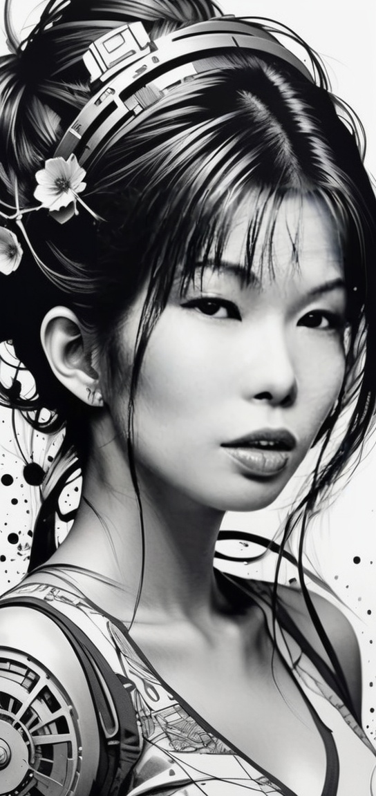 CoG_v2,  (((Iconic art illustration but extremely beautiful))) (((monochrome,  grayscale on Tensor.Art