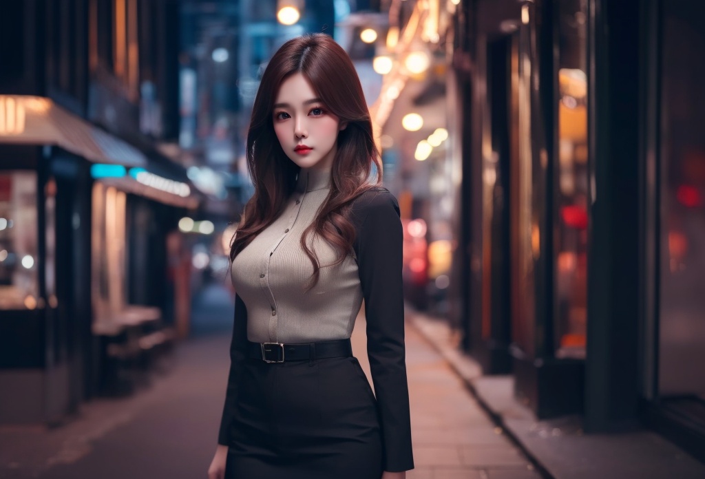 1 lady with beautiful face,  medium breasts,  fashion on Tensor.Art