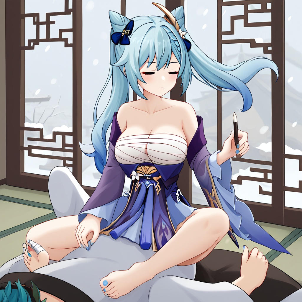hanfu,  bandages,  laffey (azur lane) on Tensor.Art