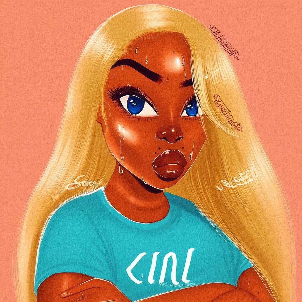 1girl,  thick lips,  blonde hair by Henry Westmann on Tensor.Art