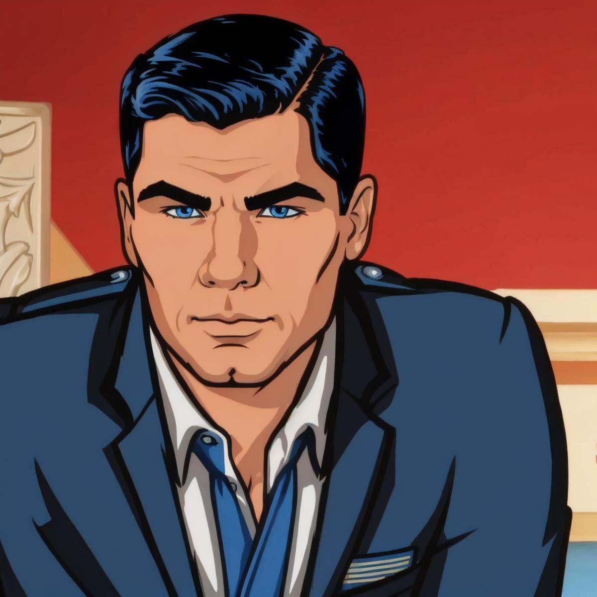 cartoon of archerfx ,  male,  blue eyes on Tensor.Art