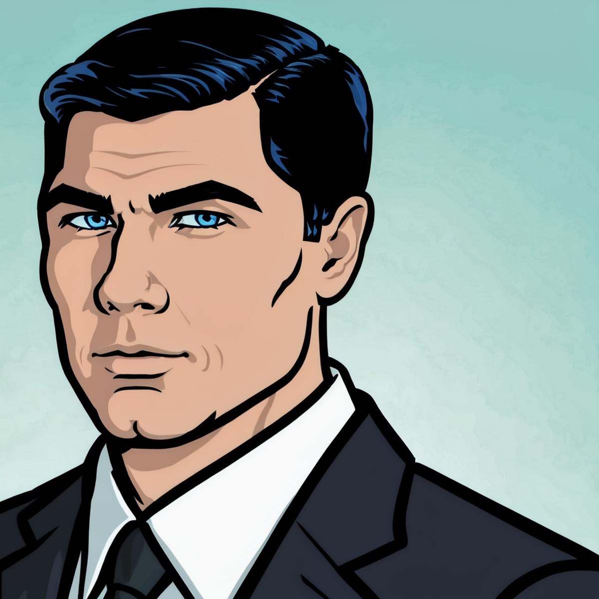 cartoon of archerfx ,  male,  blue eyes on Tensor.Art