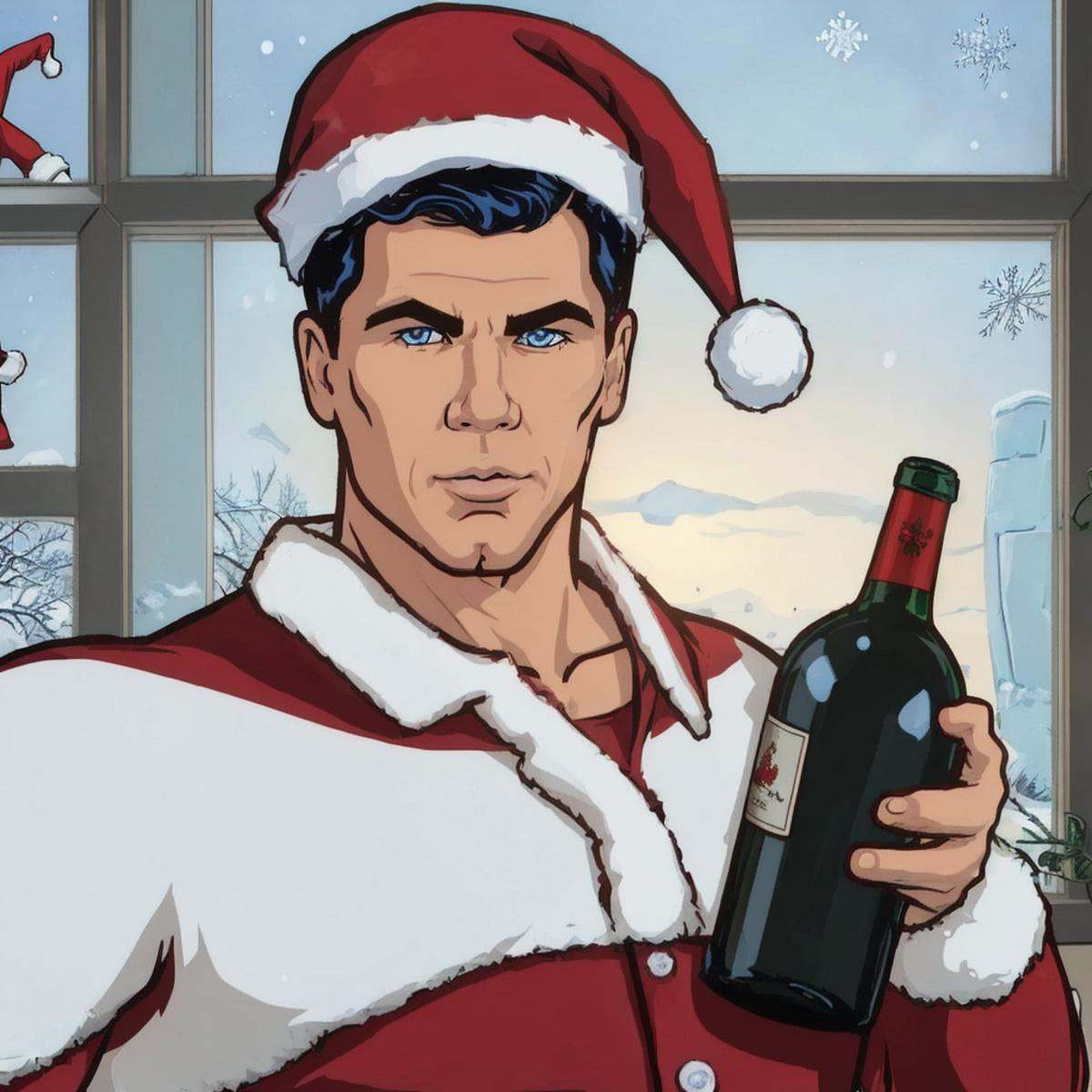cartoon of archerfx ,  male,  blue eyes on Tensor.Art