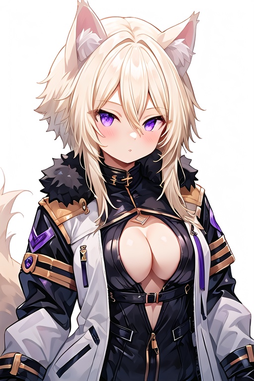 zeta,  animal ears,  purple eyes on Tensor.Art