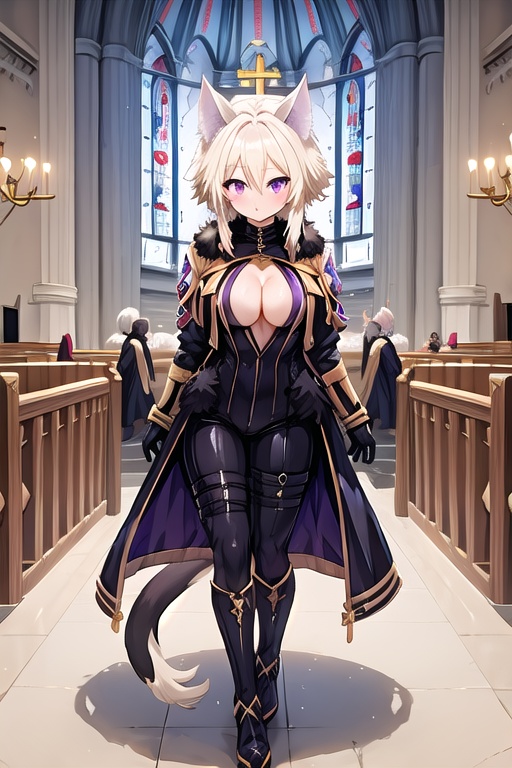 zeta,  animal ears,  purple eyes on Tensor.Art