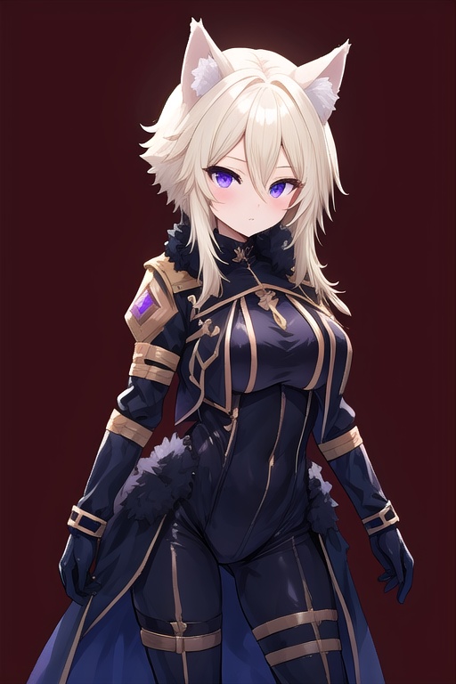 zeta,  animal ears,  purple eyes on Tensor.Art