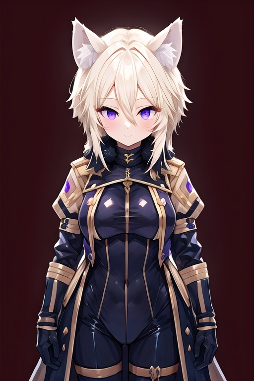 zeta,  animal ears,  purple eyes on Tensor.Art