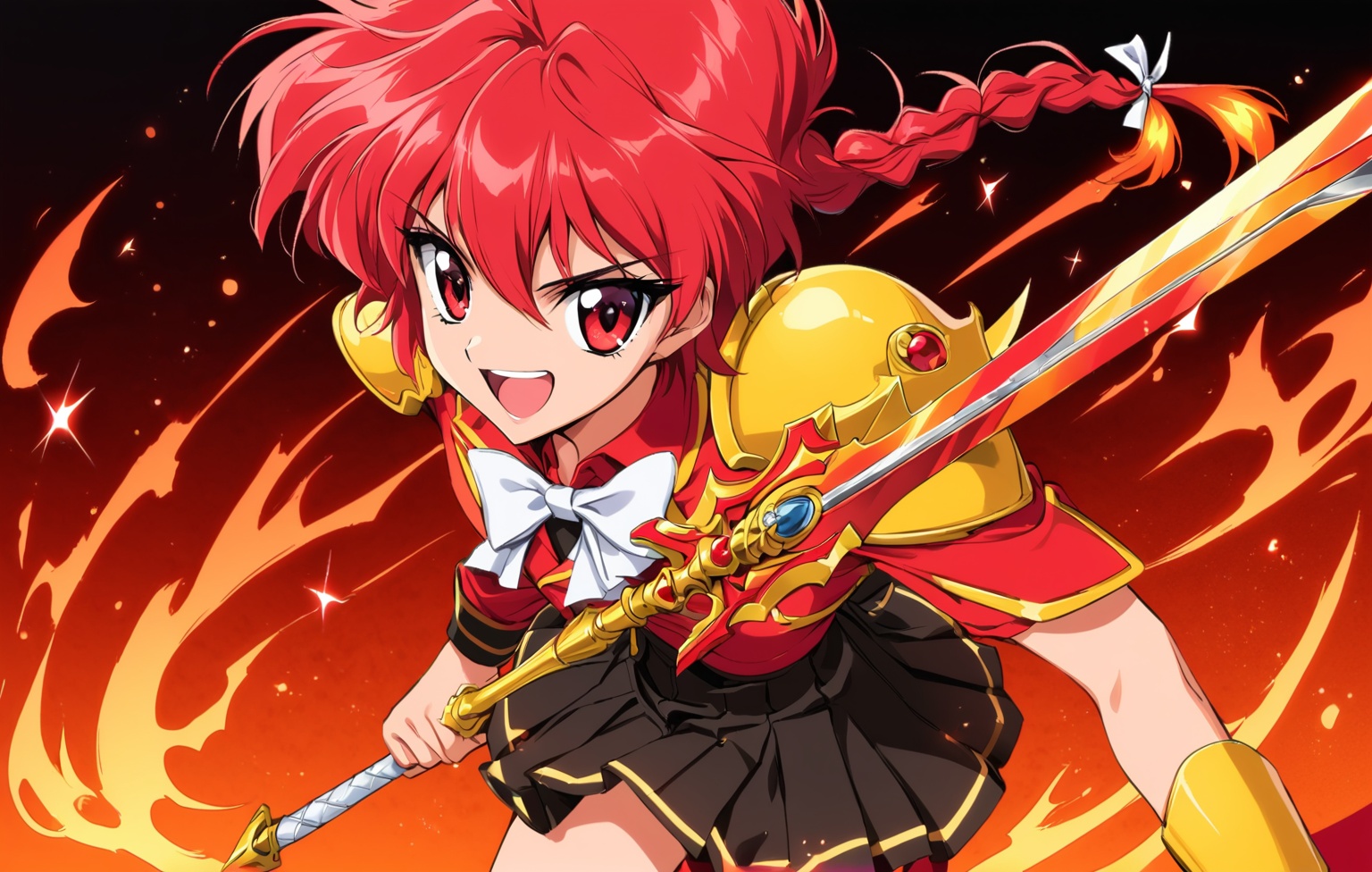 Hikaru Shidou,  solo,  long hair on Tensor.Art